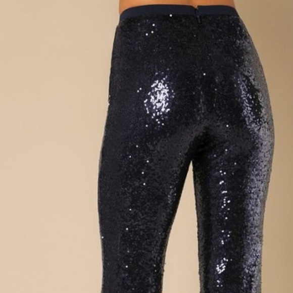 Blue Sequin Pants - Picture 3 of 3